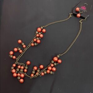 Paparazzi Bold Red and Gold Necklace